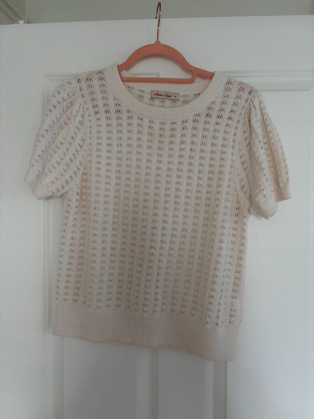 Marine Layer Ellie Puff Sleeve Sweater Size M - Picture 2 of 2
